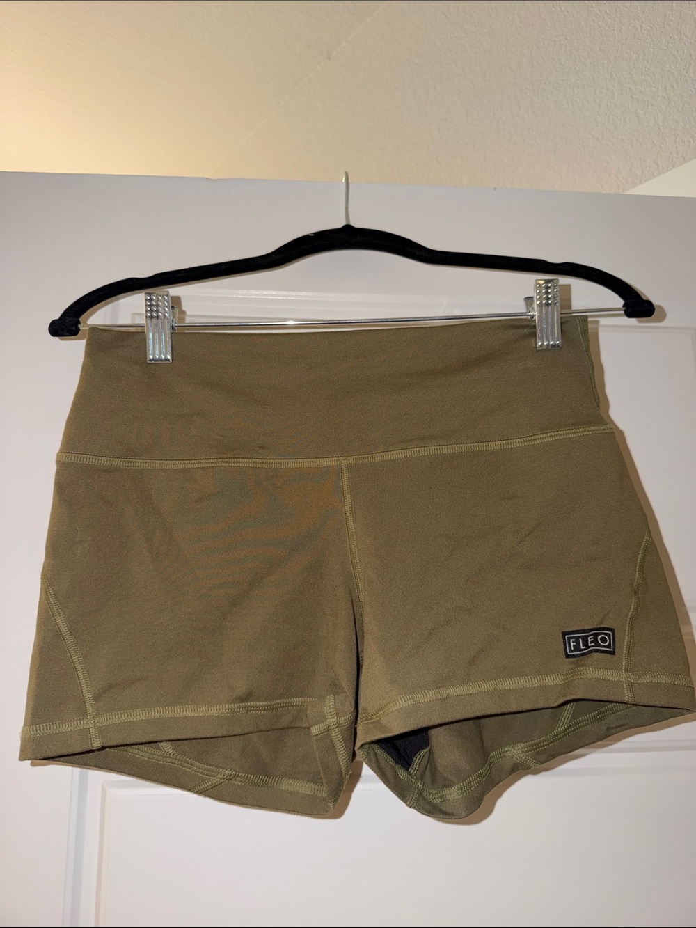 FLEO Olive High-Rise Athletic Shorts